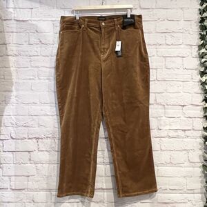 Banana Republic Premium Denim High Rise Straight Ankle Corduroy Pants 34 Cotton